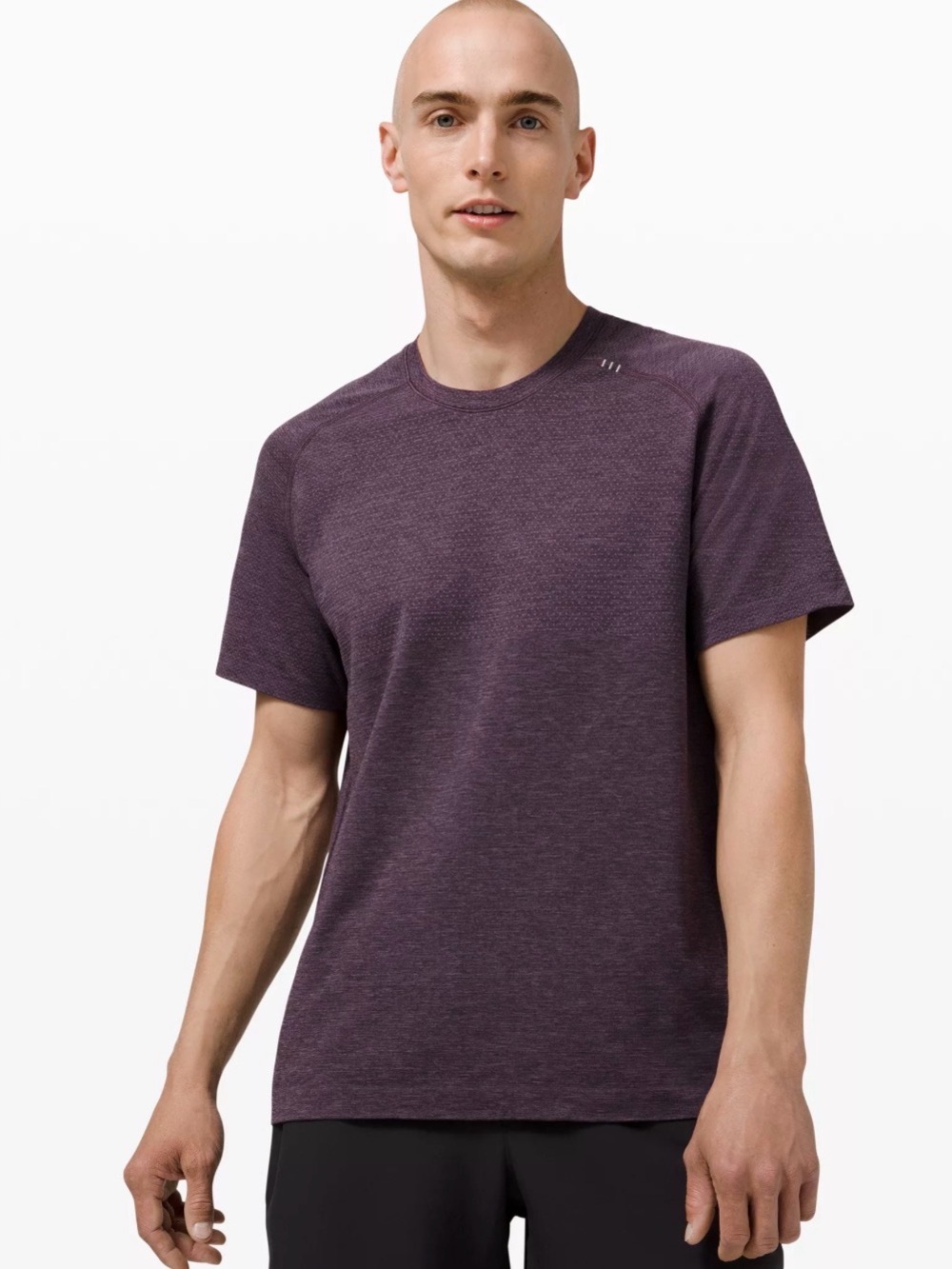 Lululemon Men's Metal Vent Tech Short Sleeve In Heather Grape Mauve